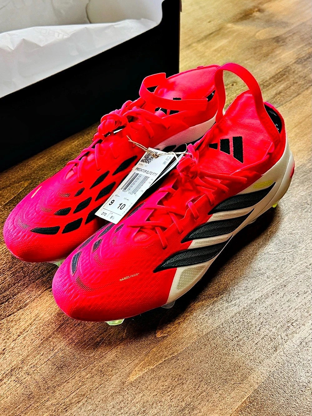 Adidas Predator Elite Fold-Over Tongue Unisex Soccer Cleats Red & Black Mens US
